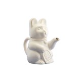TEA POT CHINA CAT STONWARE WHITE